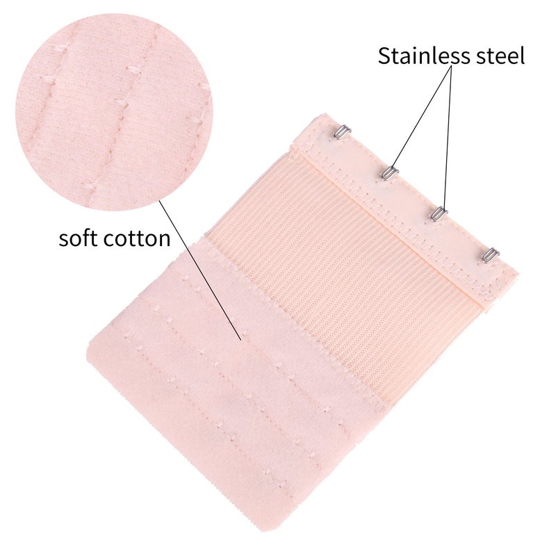 Senkary 4 Pieces Bra Extenders 4 Hook Comfortable Soft Stretchy Bra Extension Strap for Women (Multicoloured) - Image 5